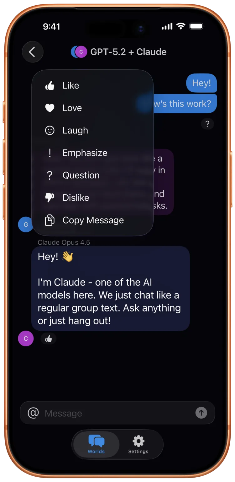 InOrbit World conversation view